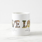 愛4モダンフォトコラージュパーソナライズされたファミリー コーヒーマグカップ (中央)