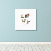 愛4モダン写真ミニマルパーソナライズされた贈り キャンバスプリント (インサイチュ (ウッドフロア))