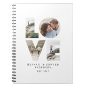 愛4写真シンプルのモダンギフトパーソナライズされたプラン ノートブック (正面)