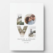 愛4写真シンプルのモダンパーソナライズされた贈り物フェイク フォトプラーク (正面)