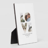 愛4写真シンプルのモダンパーソナライズされた贈り物フェイク フォトプラーク (側面)