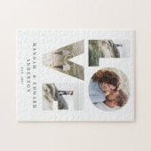 愛4写真シンプルのモダン贈パーソナライズされたり物 ジグソーパズル (横)