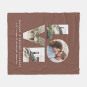 愛4写真シンプルのモダン贈パーソナライズされたり物 フリースブランケット (正面(横))