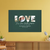 愛4写真モダングミニマルパーソナライズされたリーン キャンバスプリント (インサイチュ (リビング))