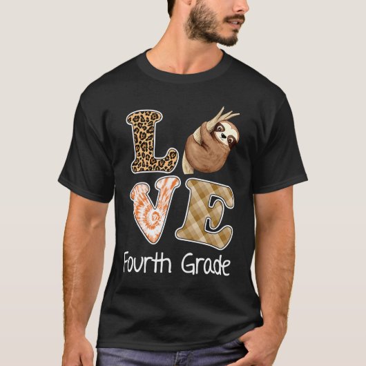愛4年生Sloth 4年生先生戻る Tシャツ (正面)