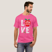愛5年生かわいいリンゴ先生学生Tバック Tシャツ (正面フル)