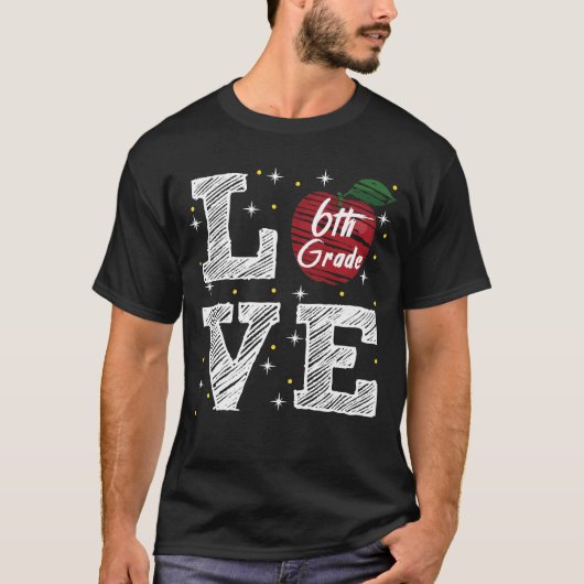 愛6年生のリンゴ Tシャツ (正面)