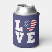 愛7月4日クーラーボックス愛国的7月4日ビール 缶クーラー (缶正面)