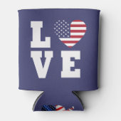 愛7月4日クーラーボックス愛国的7月4日ビール 缶クーラー (正面)