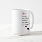 愛-あなたが愛する誰かのためのおもしろいな詩 コーヒーマグカップ (正面右)