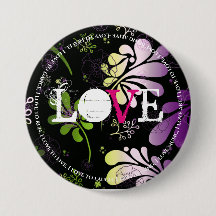 愛、おもしろい文字エッジをフローラバックグラウンドで使用