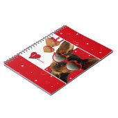 愛.おもしろい犬バレンタインデーのプレゼント ノートブック (左側)