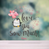 愛 – かわいいバレンタインパーソナライズされたギン アクリルサイン (ニュートラル)