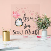 愛 – かわいいバレンタインパーソナライズされたギン アクリルサイン (ウェディング)