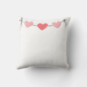 愛 – かわいいバレンタインパーソナライズされたギン クッション (裏面)