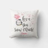 愛 – かわいいバレンタインパーソナライズされたギン クッション (正面)