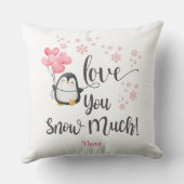 愛 – かわいいバレンタインパーソナライズされたギン クッション (裏面)