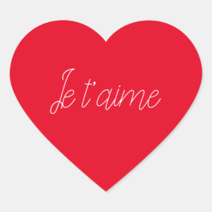 愛❤️するJe t'aimeかわいいハートステッカーフランスの ハートシール