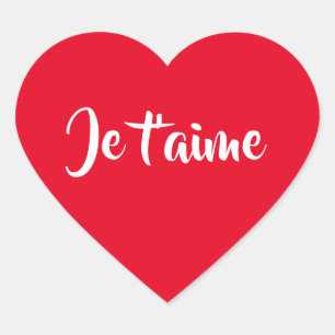 愛❤️するJe t'aimeかわいいハートステッカーフランスの ハートシール