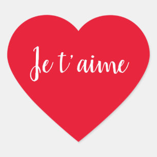 愛❤️するJe t'aimeかわいいハートステッカーフランスの ハートシール