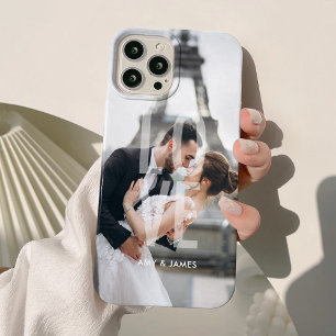 「愛」のオーバーレイパーソナライズされた写真 iPhone 15 MINIケース
