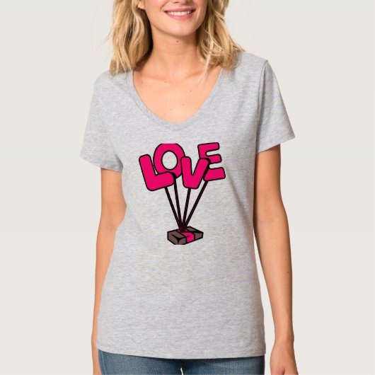 🎈愛❤️のパラシュート：感覚に浮❤️く🎈 Tシャツ (正面)