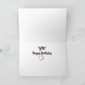 「愛」の願い事のカードで溢れ出る誕生日 カード (内部)