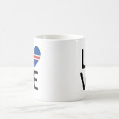 愛 – アイスランド国旗 コーヒーマグカップ (中央)
