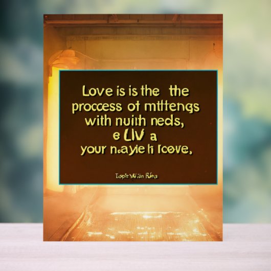 愛 アクリルサイン (ニュートラル)