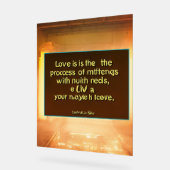 愛 アクリルサイン (傾斜)