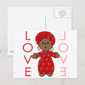 愛 – アフリカ人形 ポストカード (正面/裏面)