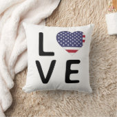 愛 – アメリカ国旗 クッション (ブランケット)