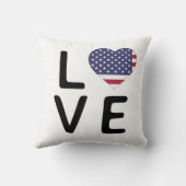 愛 – アメリカ国旗 クッション (裏面)