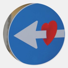 愛、アロー、ハート、通りサイン、グラフィティ、 ラウンドシール