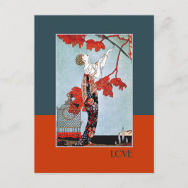 愛.アールデコバレンタインデーのはがき シーズンポストカード