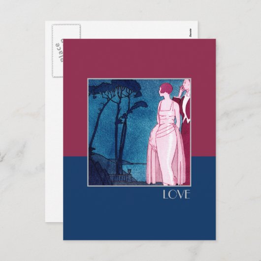 愛.アールデコバレンタインデー シーズンポストカード (正面/裏面)