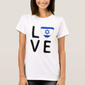 愛 – イスラエル国旗 Tシャツ (正面)