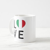 愛 – イタリア国旗 コーヒーマグカップ (正面左)