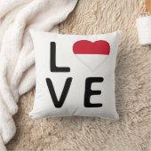 愛 – インドネシア国旗 クッション (ブランケット)