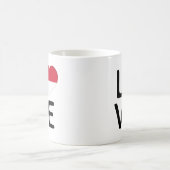 愛 – インドネシア国旗 コーヒーマグカップ (中央)