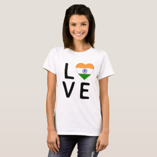 愛 – インド国旗 Tシャツ