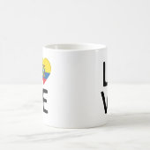 愛 – エクアドル国旗 コーヒーマグカップ (中央)