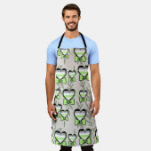 愛 エプロン (着用した状態)