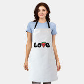 愛 エプロン (着用した状態)