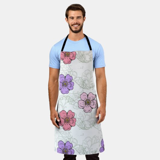 愛 エプロン (着用した状態)