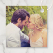 愛|エレガントな結婚式のモノグラムのお祝い フェイバータグ (裏面)