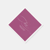 愛 – エレガントピンクカシス結婚ズ スタンダードカクテルナプキン (角)