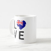 愛 – オーストラリア国旗 コーヒーマグカップ (正面左)