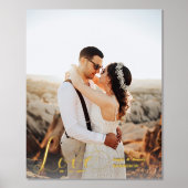 愛 |カスタムフォトフォ結婚イルのカップルのポスター 箔ポスター (正面)