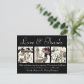 愛/カスタム感謝していウェディングサンキューカード3枚 ポストカード (スタンド正面)